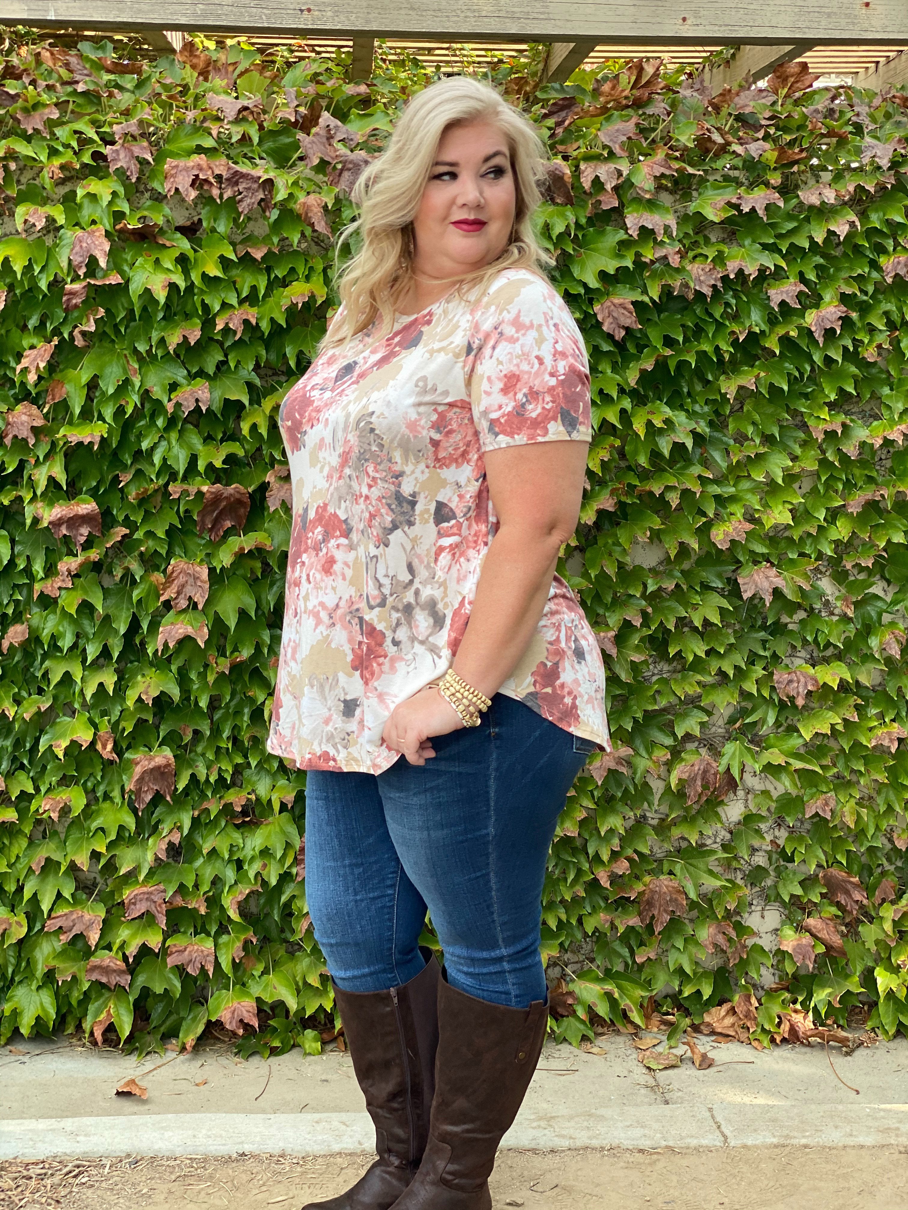 Sweet Symphony of Roses Hi Lo Tunic
