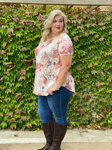 Sweet Symphony of Roses Hi Lo Tunic