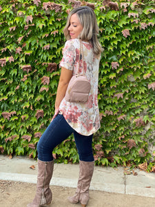 Sweet Symphony of Roses Hi Lo Tunic