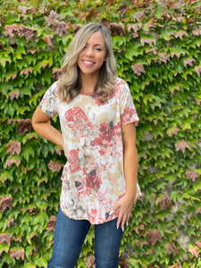 Sweet Symphony of Roses Hi Lo Tunic