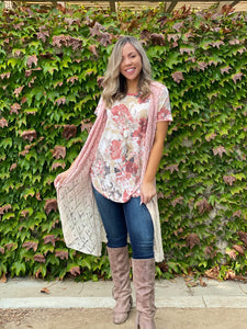 Sweet Symphony of Roses Hi Lo Tunic