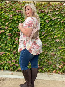 Sweet Symphony of Roses Hi Lo Tunic