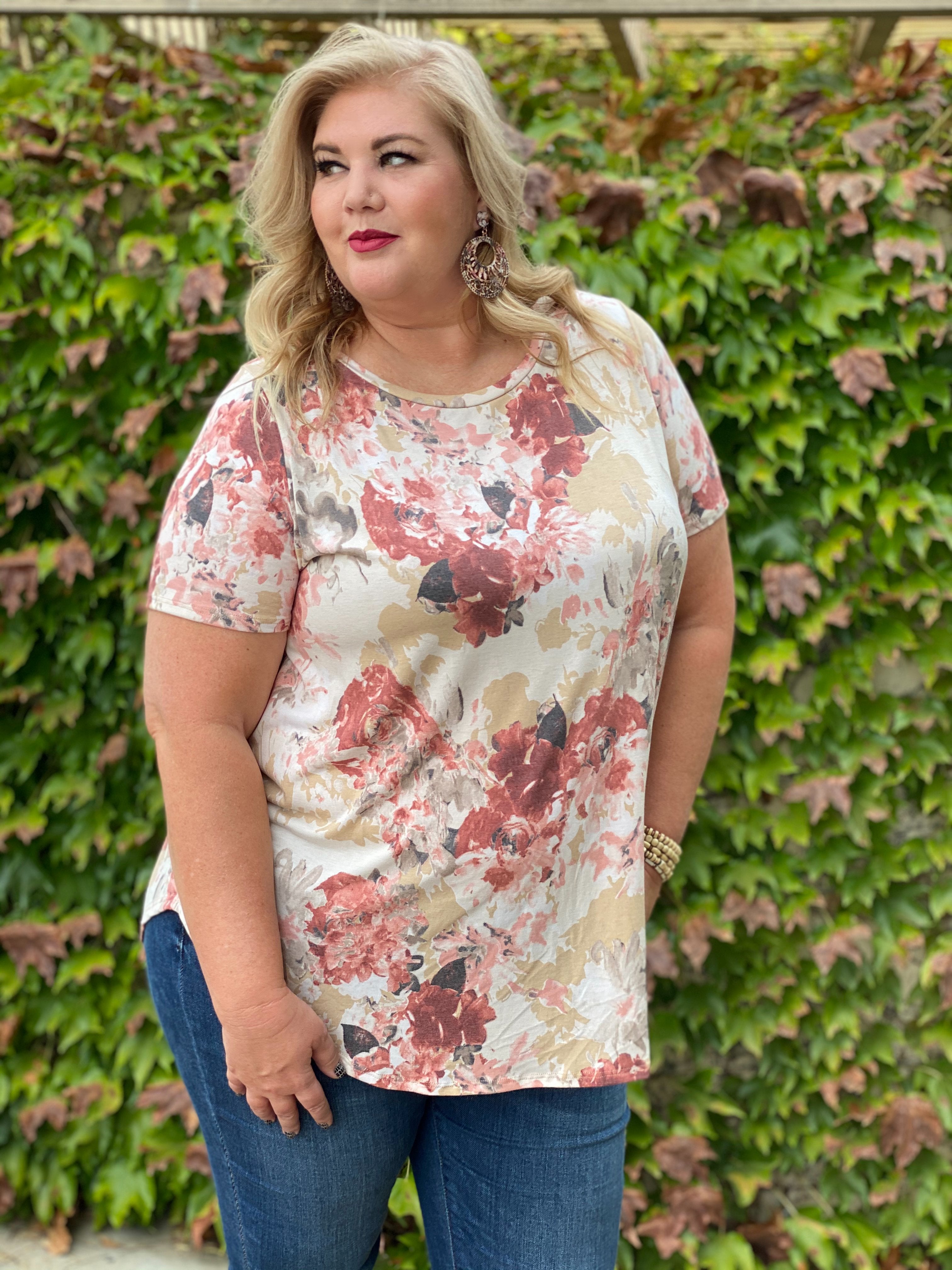 Sweet Symphony of Roses Hi Lo Tunic