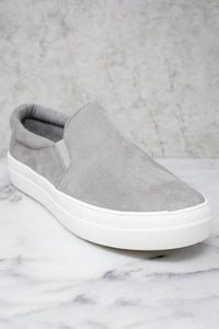 Slip Into Style Slip On Sneakers - Grey