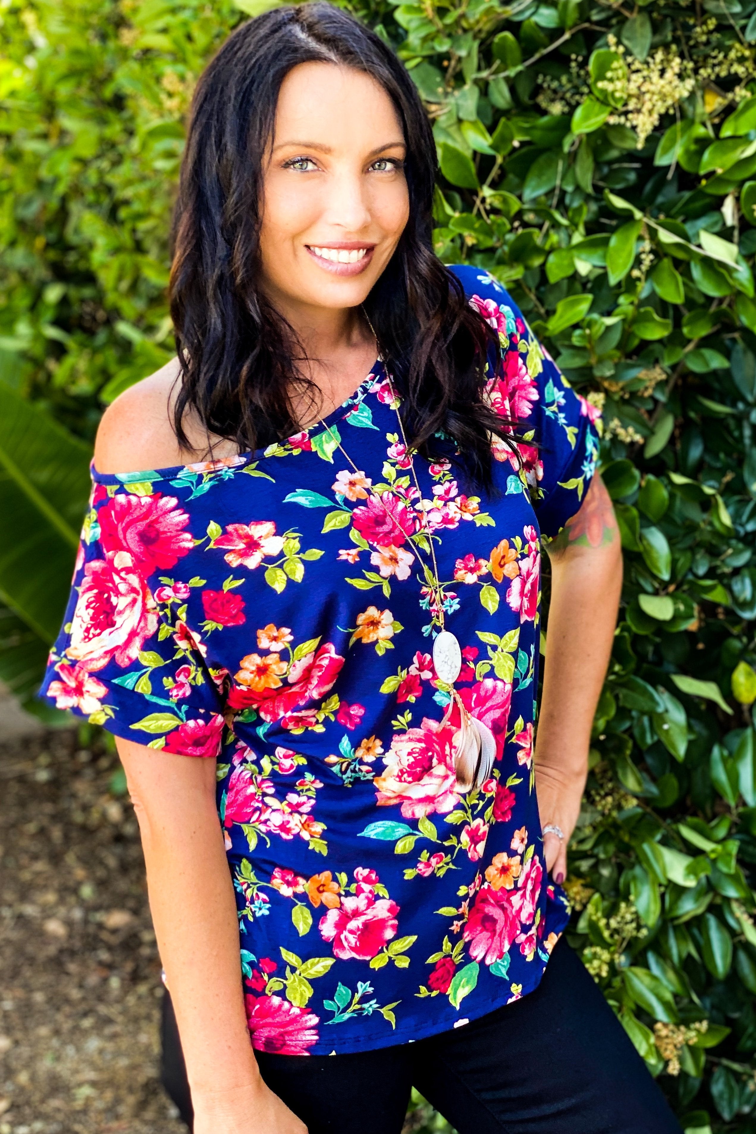 Night Blooms Boxy Top