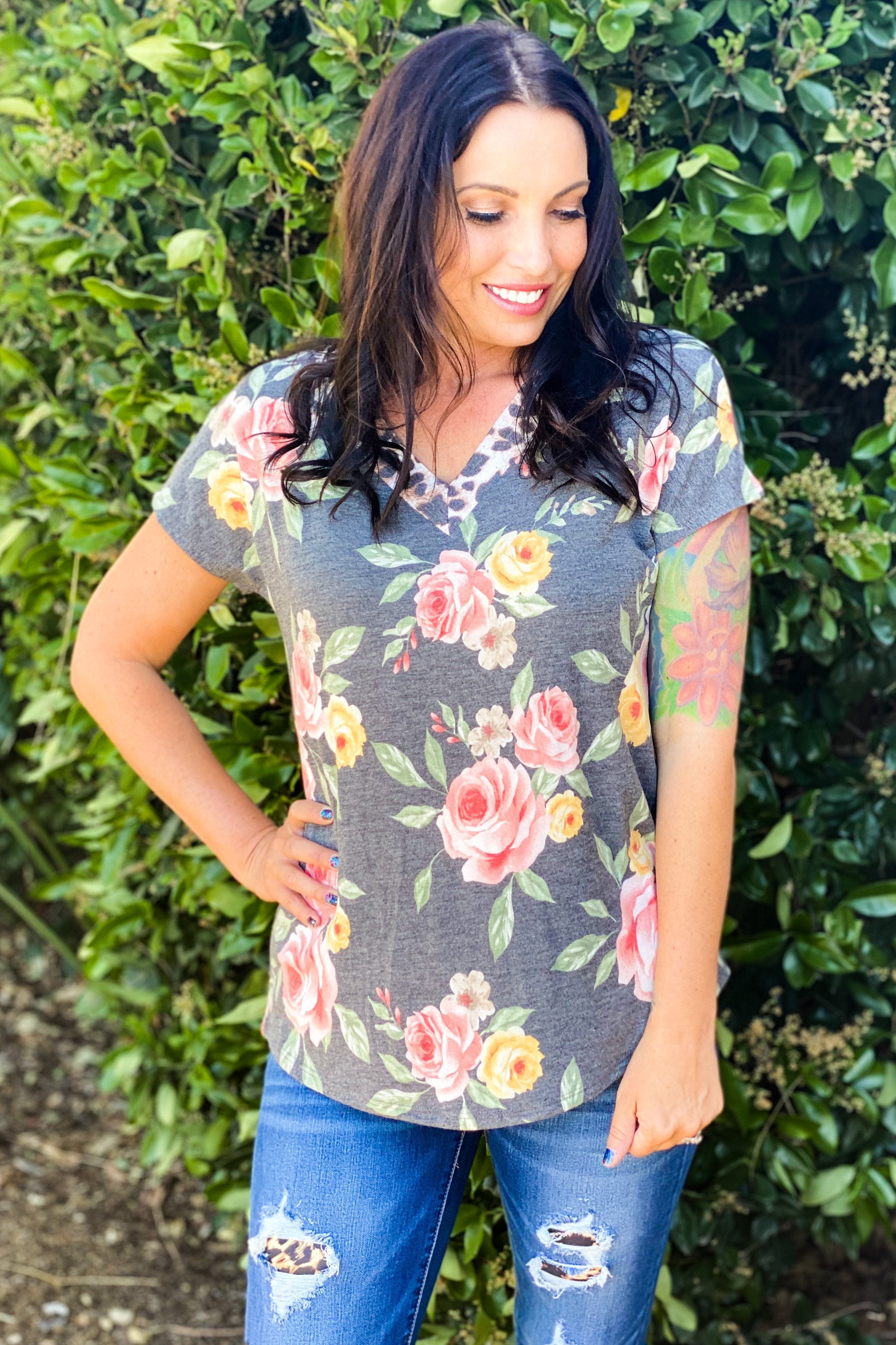 Rose of the Amazon Short Sleeve Top
