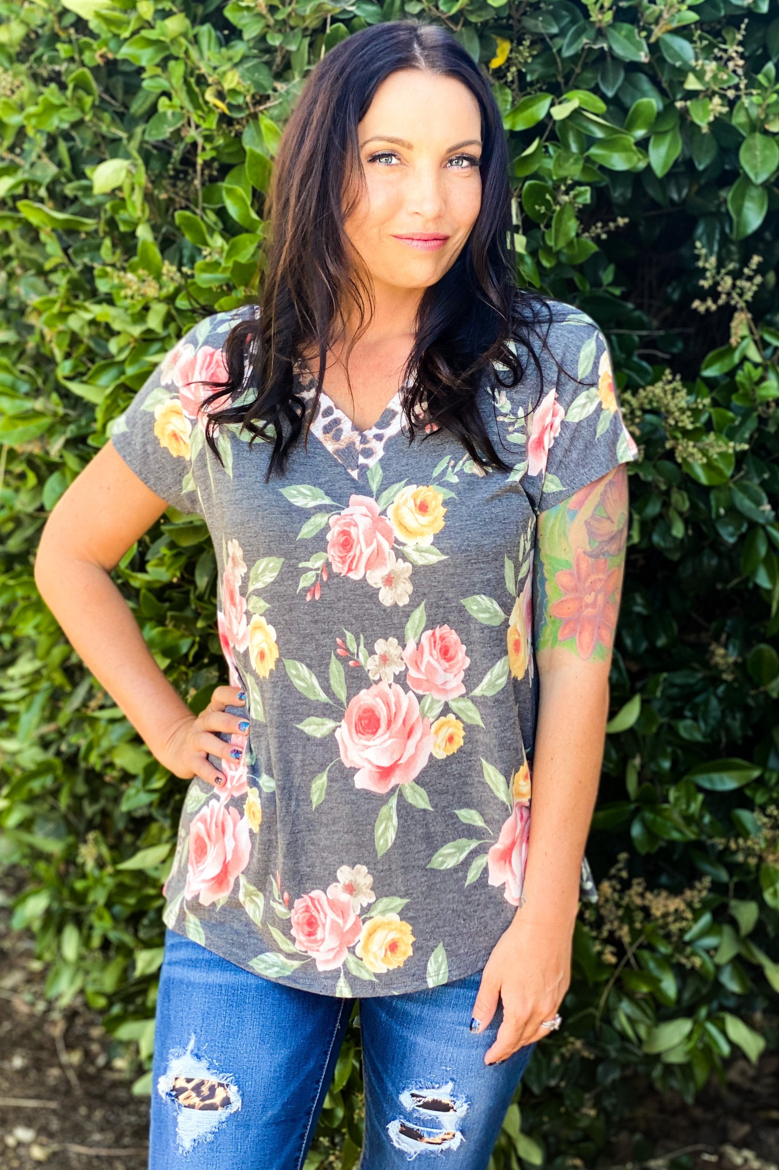 Rose of the Amazon Short Sleeve Top
