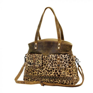 WILD IN WOODS CANVAS AND HAIRON BAG