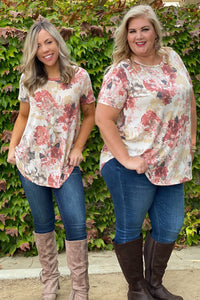 Sweet Symphony of Roses Hi Lo Tunic