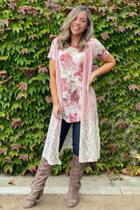 Sweet Symphony of Roses Hi Lo Tunic